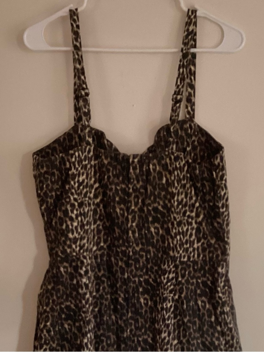Vixen by Micheline Pitt Sweetheart Woven Wiggle Dress Leopard Print Size XL - Picture 7 of 8